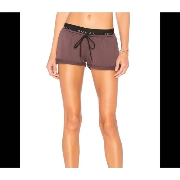 Koral Rollup Sweatshorts in Black size Small